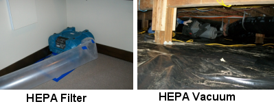 Image of HEPA vacuum and filter - Mold Solutions NW